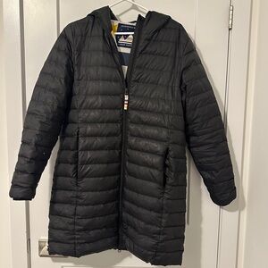 Hudson’s Bay Company Black Lightweight Long Puffer Coat Medium *see description*
